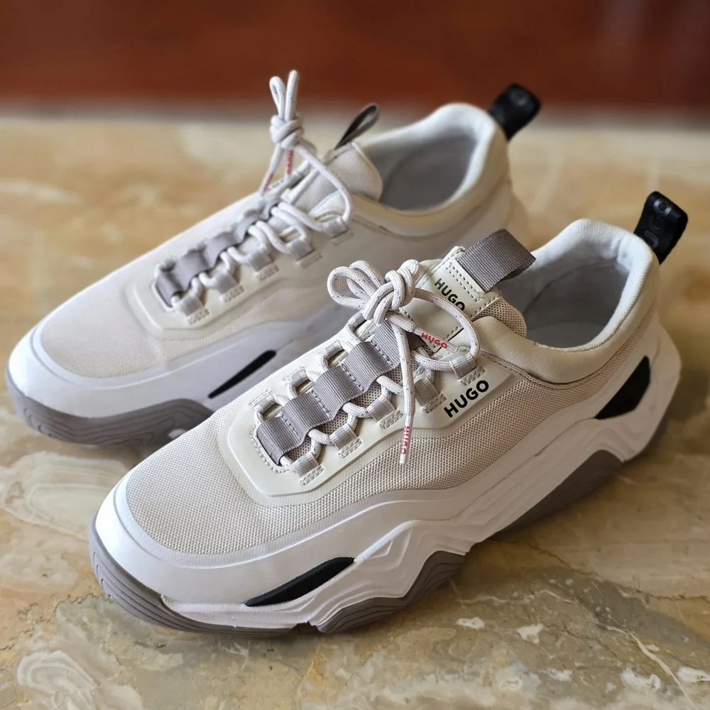 HUGO Men's Quake Runn Sneakers, Sz 9 - Picture 2 of 13